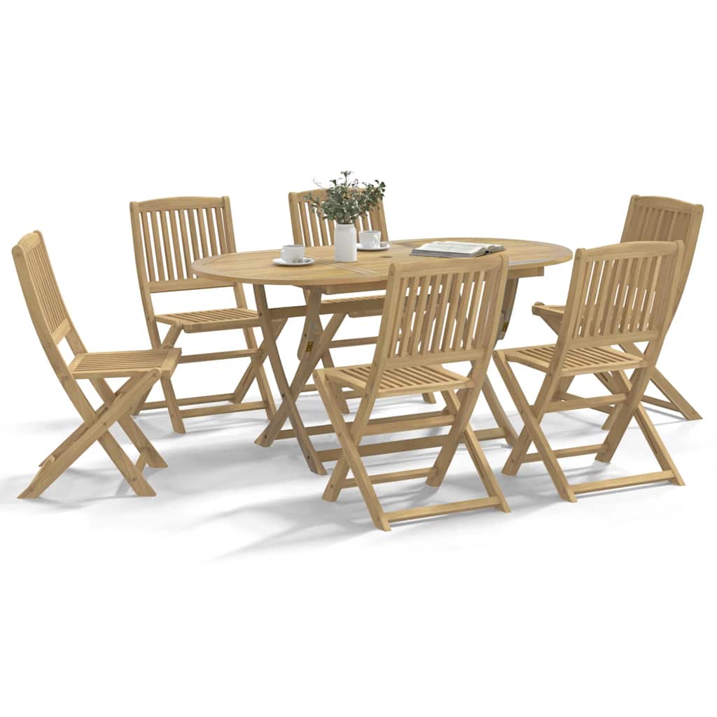 vidaXL Folding Chairs 6 pcs 48,5x57x90 cm Solid Wood Acacia 1