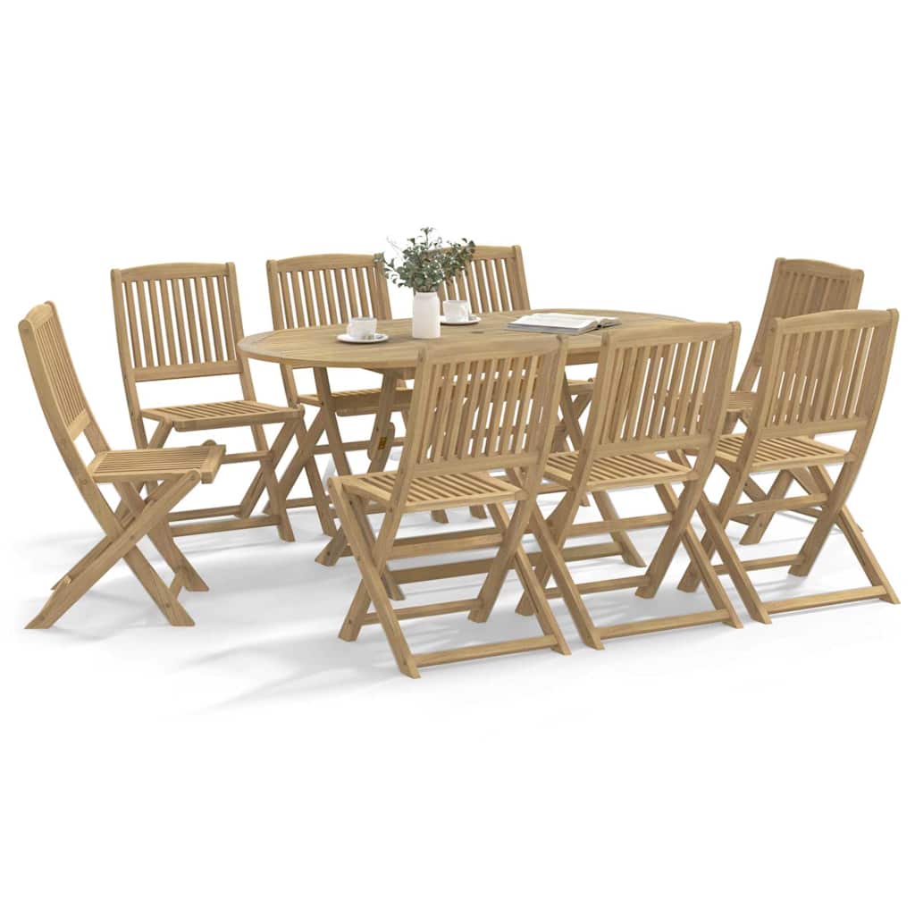vidaXL Folding Chairs 8 pcs 48,5x57x90 cm Solid Wood Acacia 1