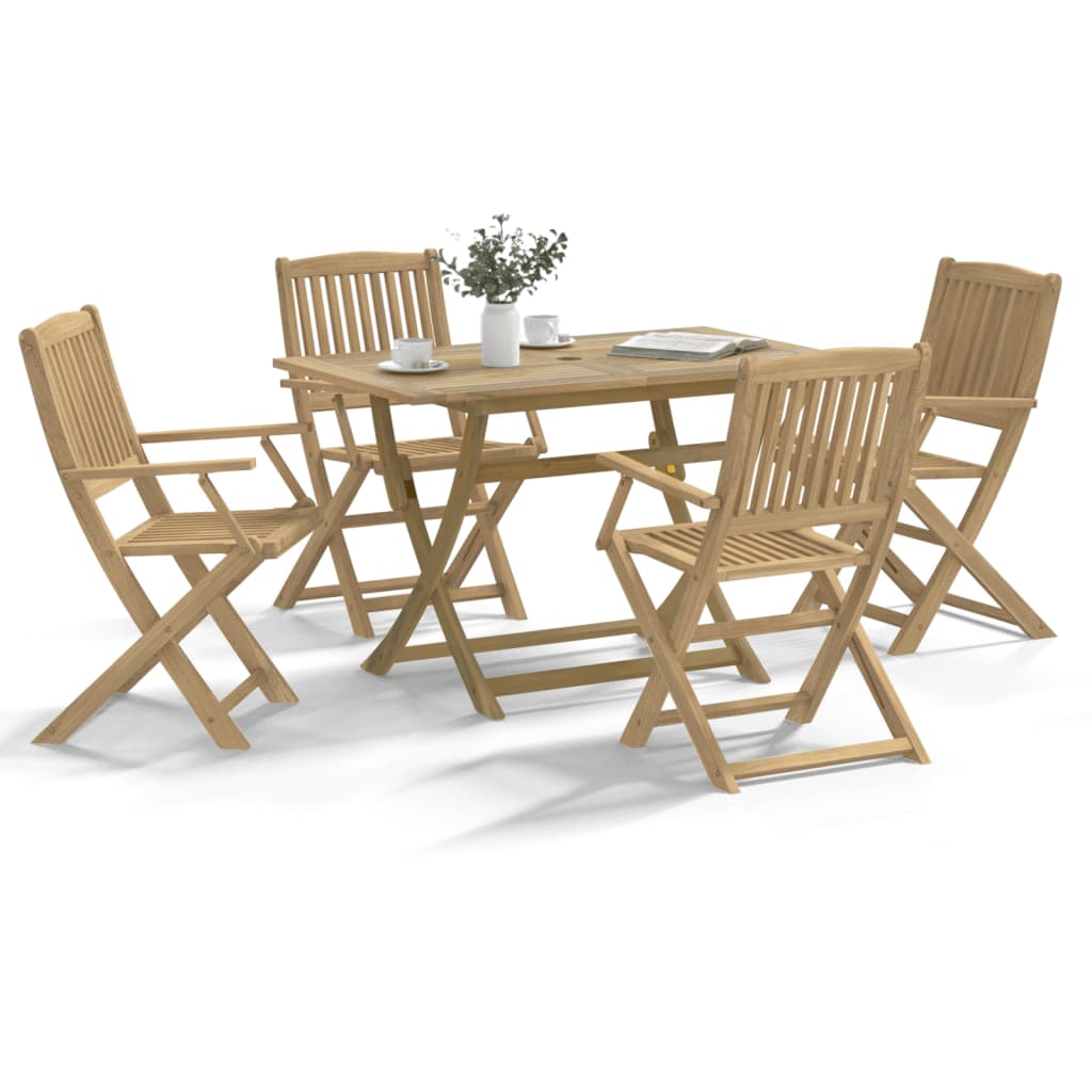 vidaXL 5 Piece Garden Dining Set Solid Wood Acacia 1