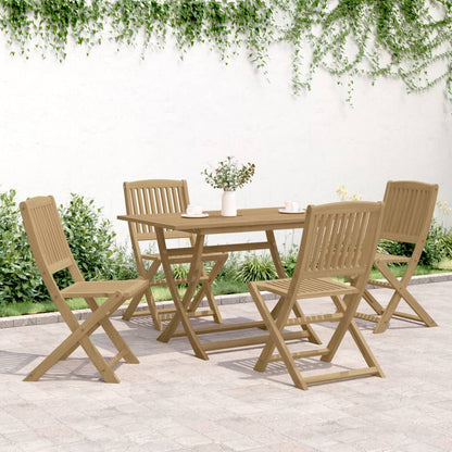vidaXL 5 Piece Garden Dining Set Solid Wood Acacia 3