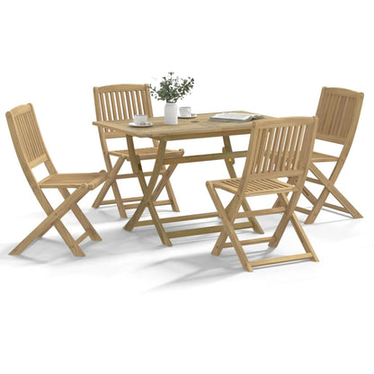 vidaXL 5 Piece Garden Dining Set Solid Wood Acacia 1