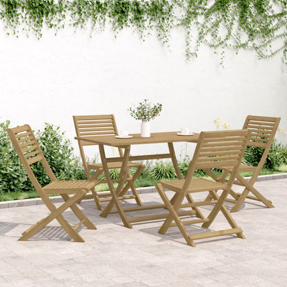 vidaXL 5 Piece Garden Dining Set Solid Wood Acacia 3