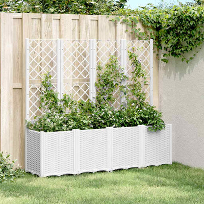 vidaXL Garden Planter with Trellis PP