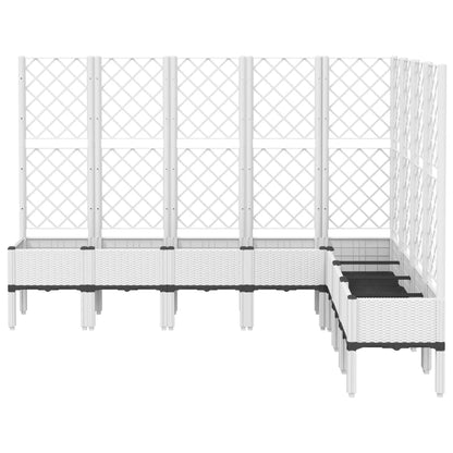 Garden Planter with Trellis 200x160x142 cm PP Depth 160 cm White