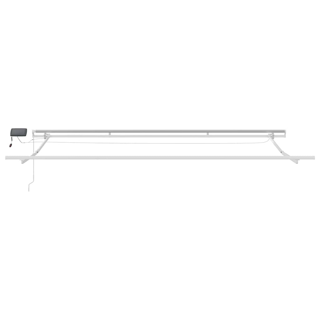 Manual Retractable Awning 450x300 cm with White Frame Burgundy