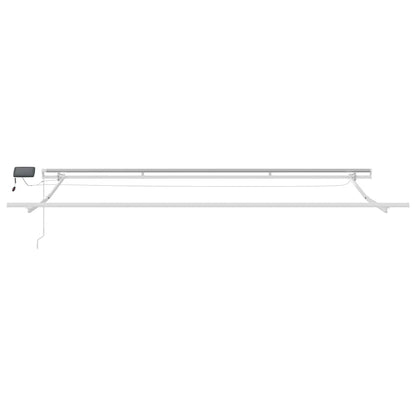 Manual Retractable Awning 450x300 cm with White Frame Burgundy