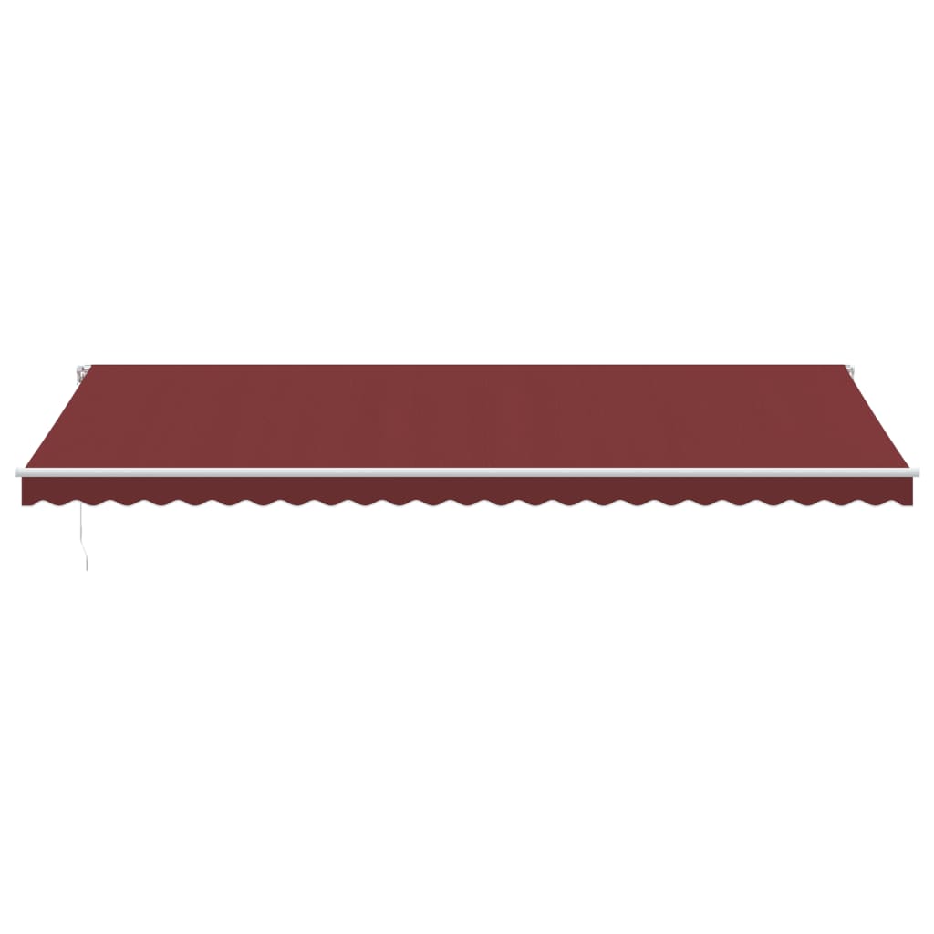 Manual Retractable Awning 600x350 cm with White Frame Burgundy