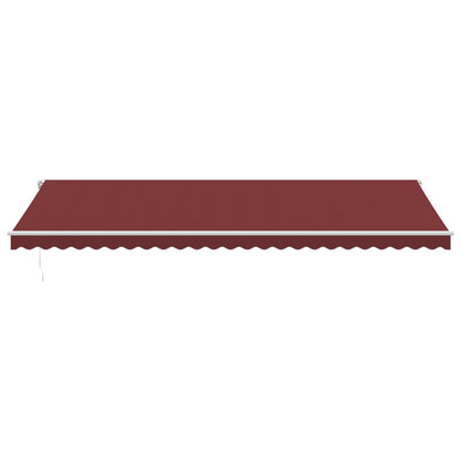 Manual Retractable Awning 600x350 cm with White Frame Burgundy