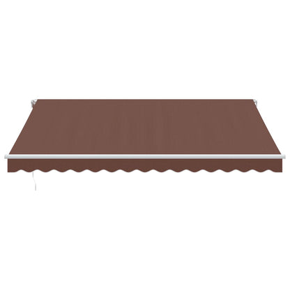 Manual Retractable Awning 400x350 cm with White Frame Brown