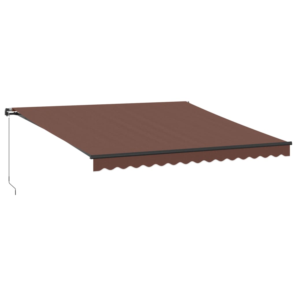 vidaXL Manual Retractable Awning Brown 400x350 cm 2