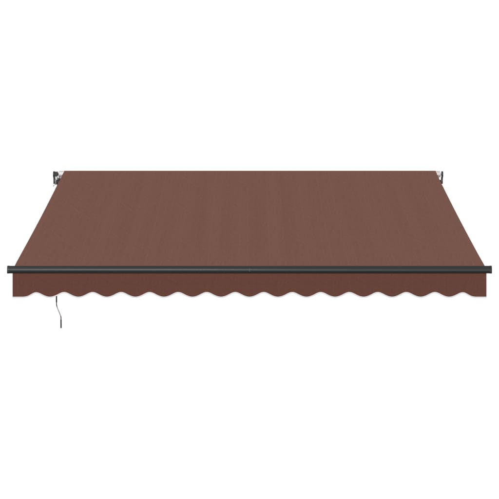 vidaXL Manual Retractable Awning Brown 400x350 cm 3