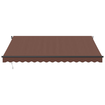 vidaXL Manual Retractable Awning Brown 400x350 cm 3