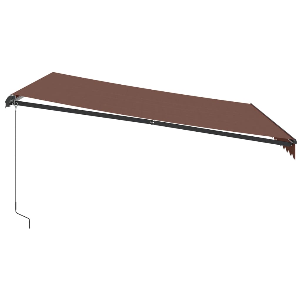 vidaXL Manual Retractable Awning Brown 400x350 cm 4