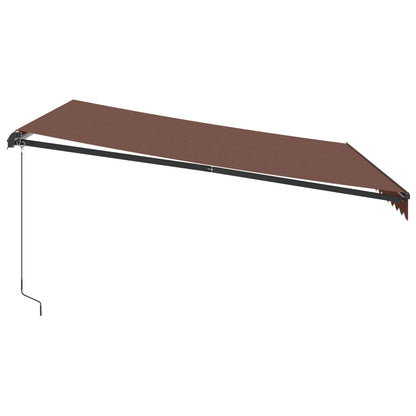 vidaXL Manual Retractable Awning Brown 400x350 cm 4