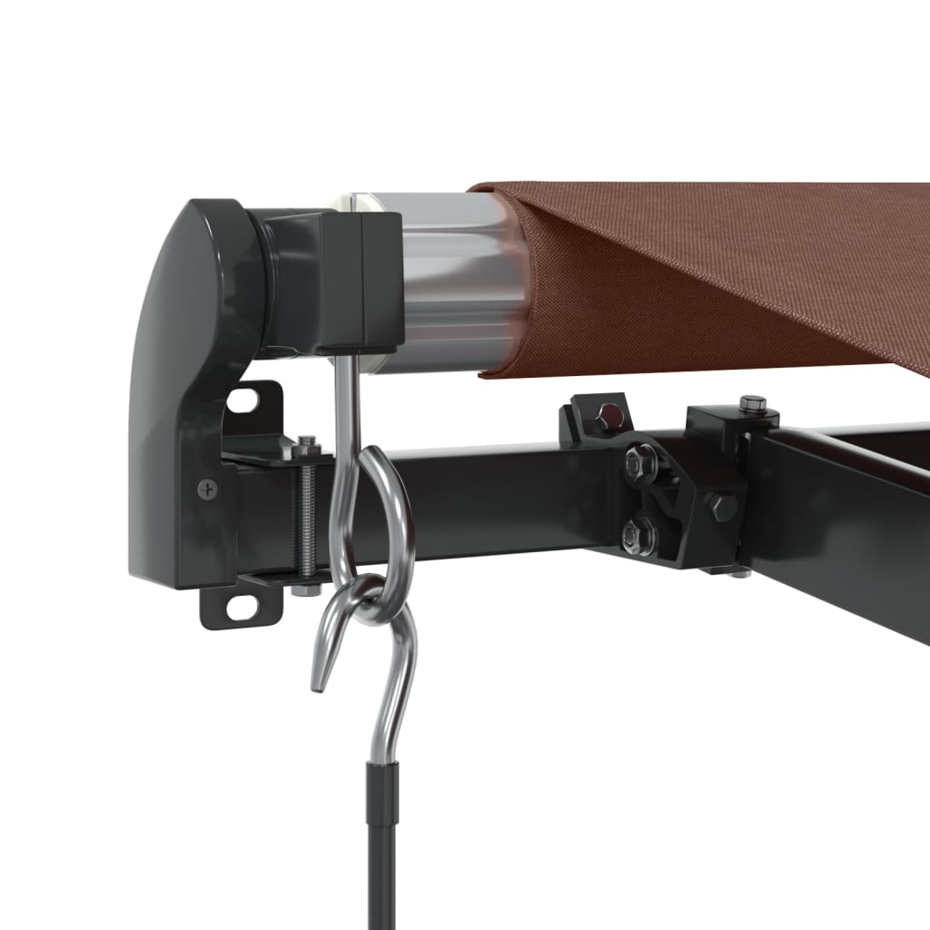 vidaXL Manual Retractable Awning Brown 400x350 cm 5