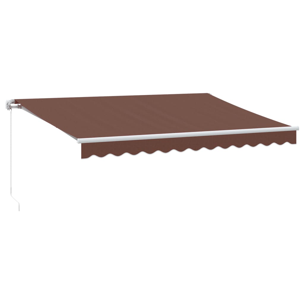 vidaXL Manual Retractable Awning Brown 350x250 cm 2