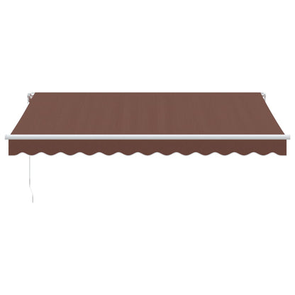 vidaXL Manual Retractable Awning Brown 350x250 cm 3