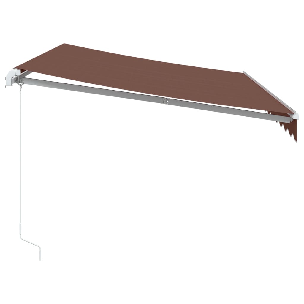 vidaXL Manual Retractable Awning Brown 350x250 cm 4