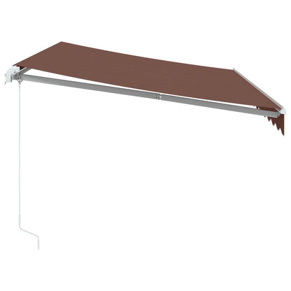 vidaXL Manual Retractable Awning Brown 350x250 cm 4
