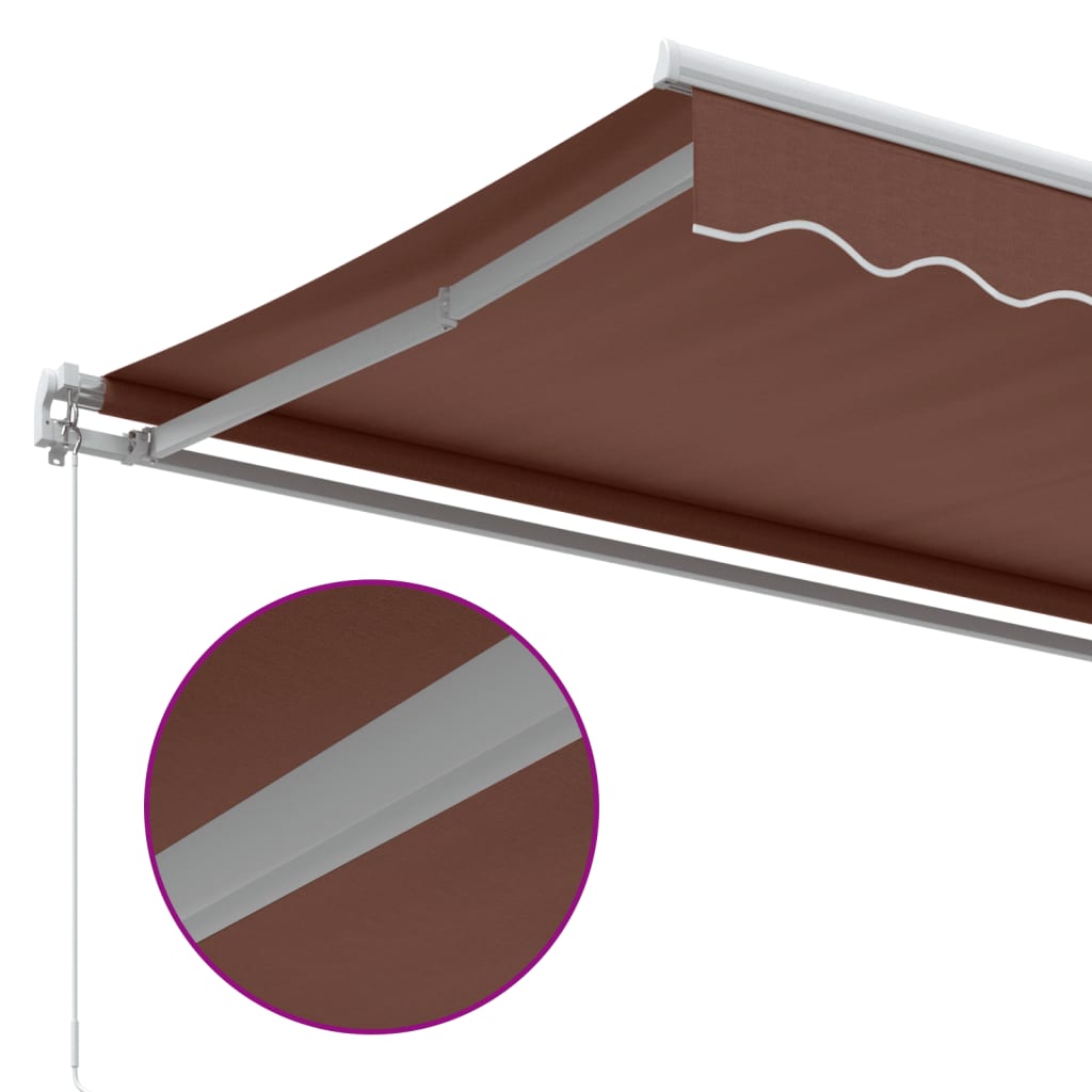 vidaXL Manual Retractable Awning Brown 350x250 cm 6