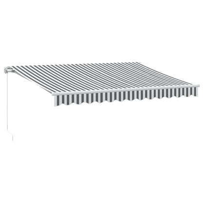 vidaXL Manual Retractable Awning Anthracite&White 350x250 cm 2