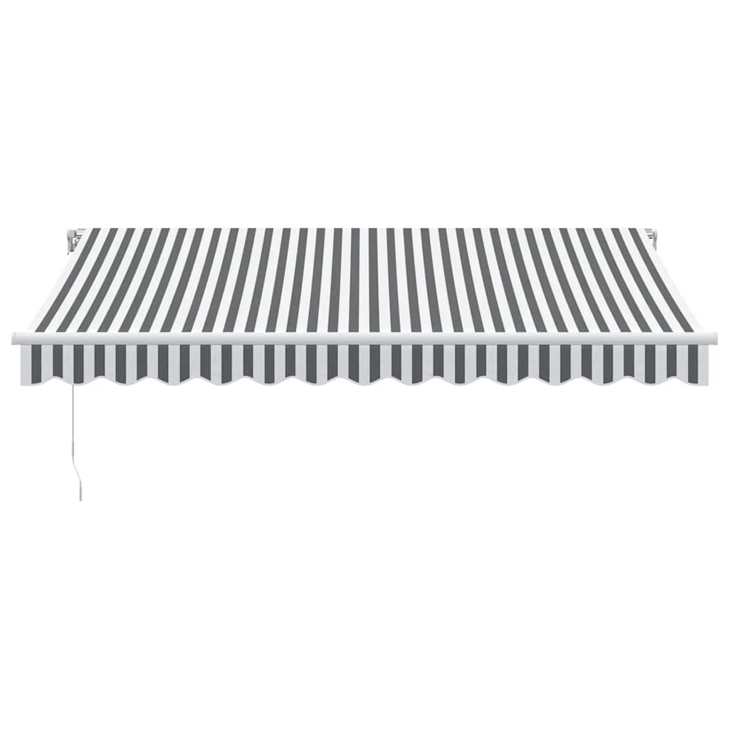vidaXL Manual Retractable Awning Anthracite&White 350x250 cm 3