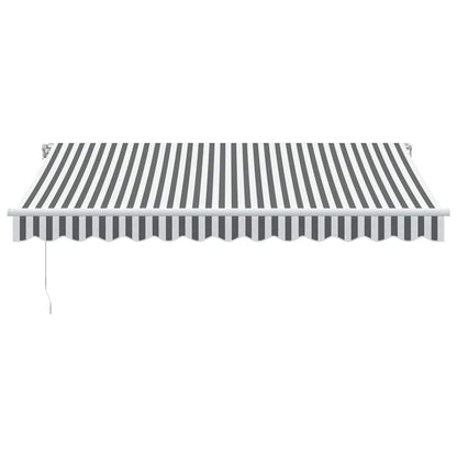 vidaXL Manual Retractable Awning Anthracite&White 350x250 cm 3