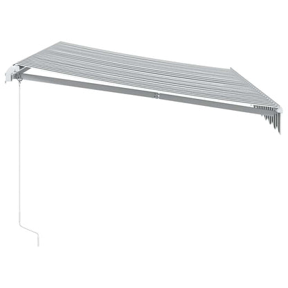 vidaXL Manual Retractable Awning Anthracite&White 350x250 cm 4