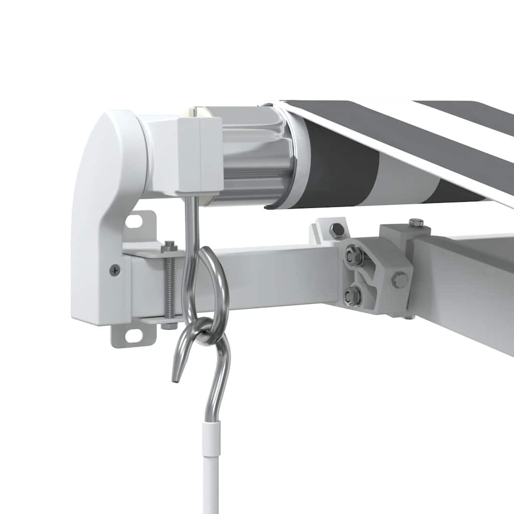 vidaXL Manual Retractable Awning Anthracite&White 350x250 cm 5
