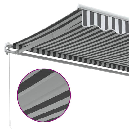 vidaXL Manual Retractable Awning Anthracite&White 350x250 cm 6