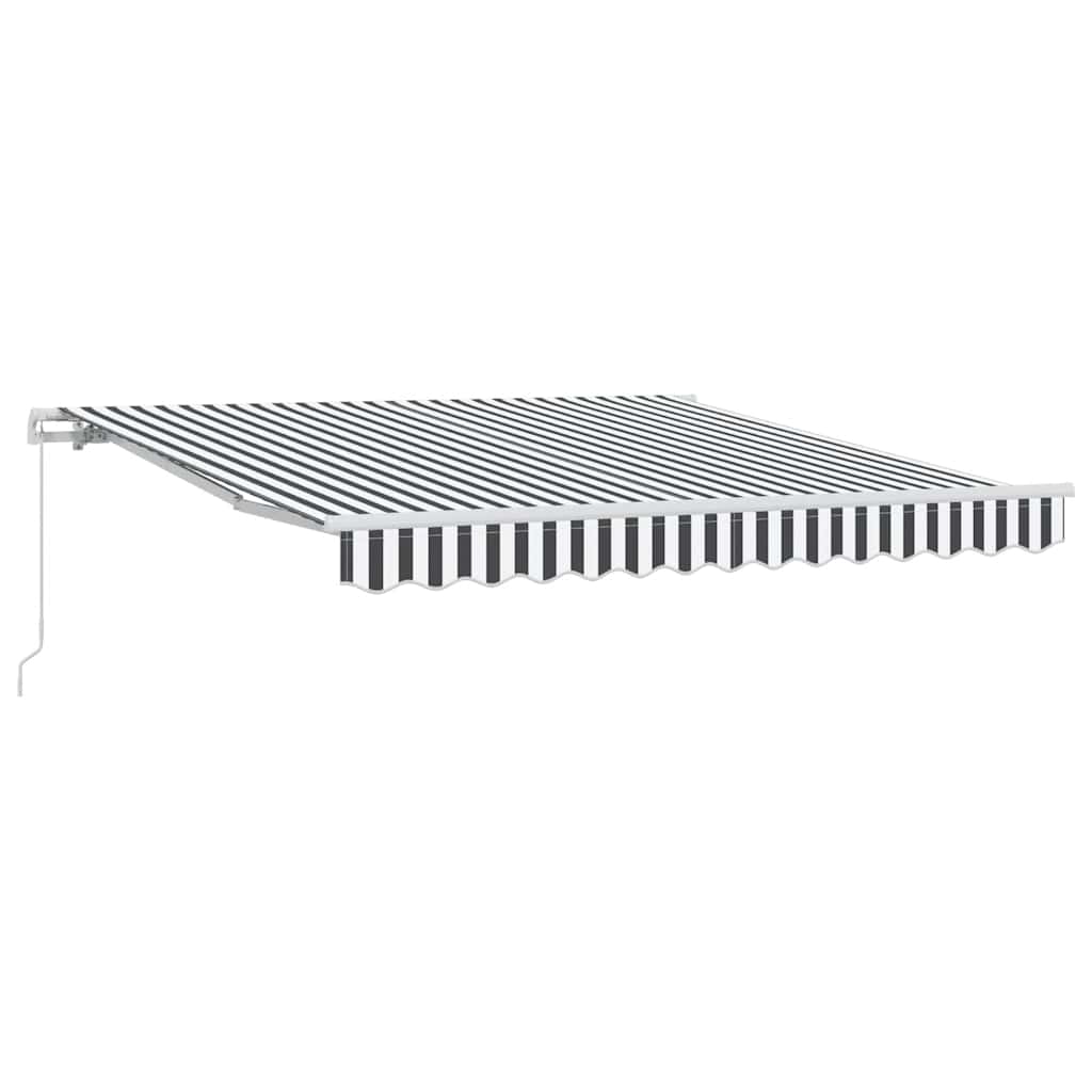 vidaXL Manual Retractable Awning Anthracite&White 300x250 cm 2