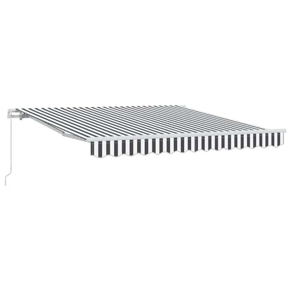 vidaXL Manual Retractable Awning Anthracite&White 300x250 cm 2