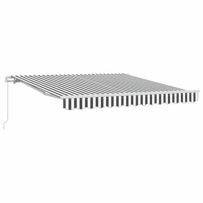 vidaXL Manual Retractable Awning Anthracite&White 300x250 cm 6