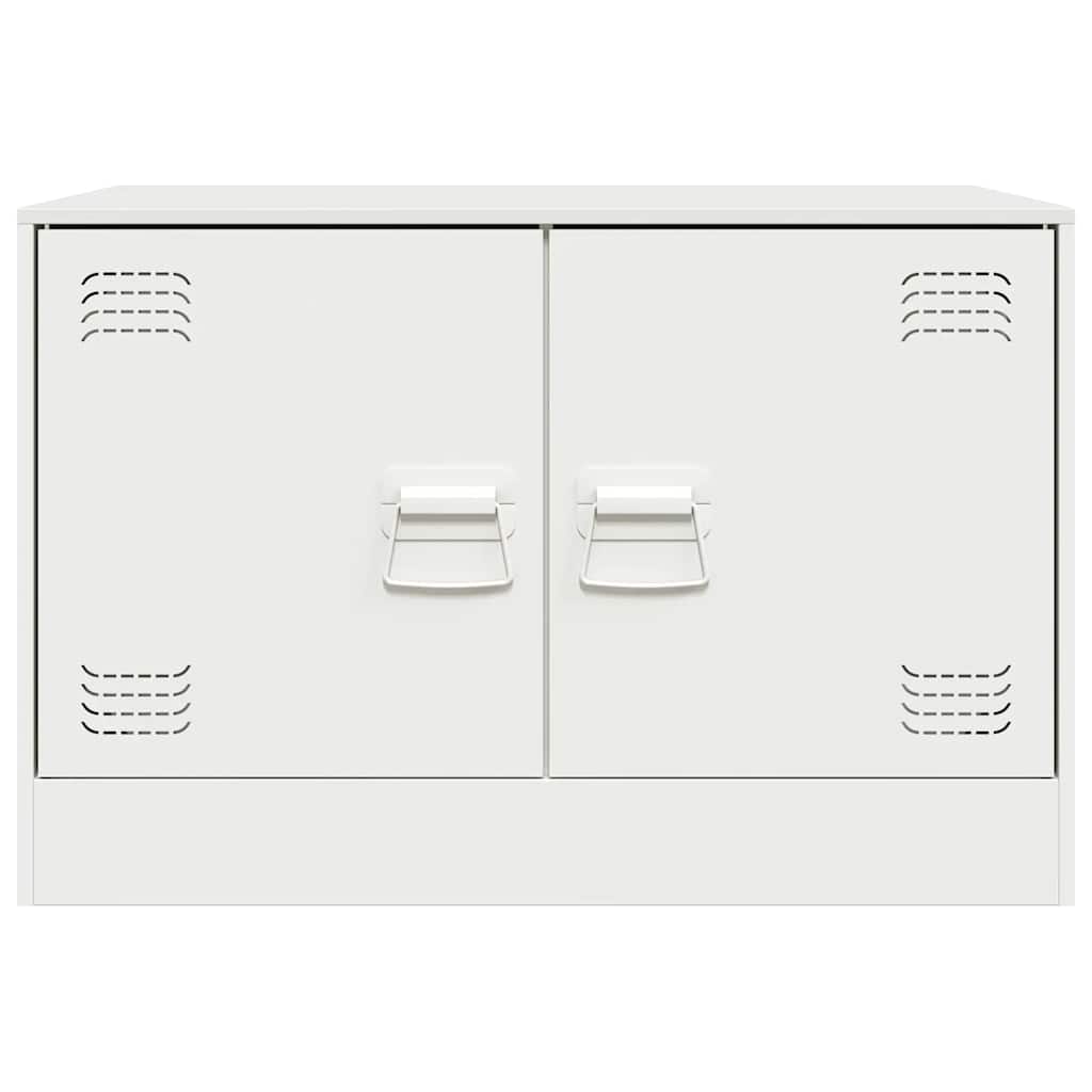 TV Cabinet 67x39x44 cm Steel White 2
