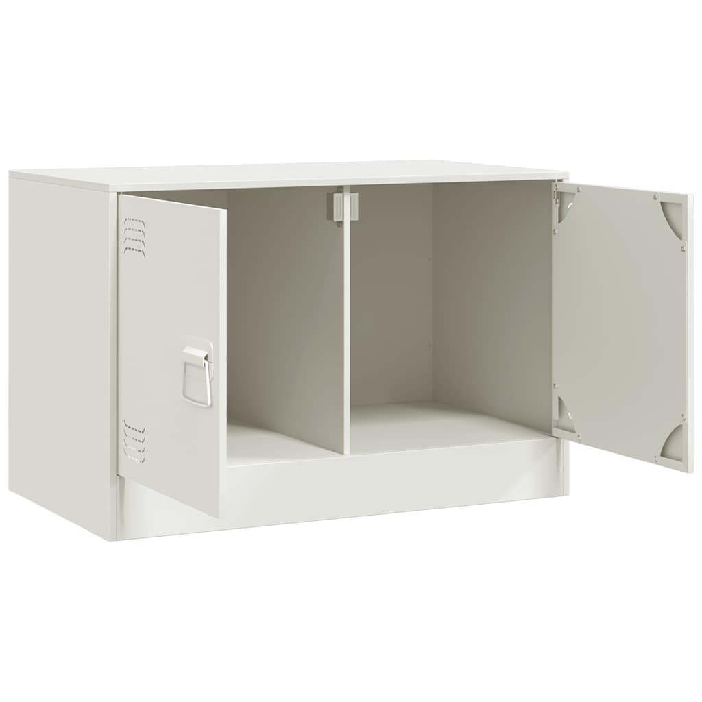 TV Cabinet 67x39x44 cm Steel White 2