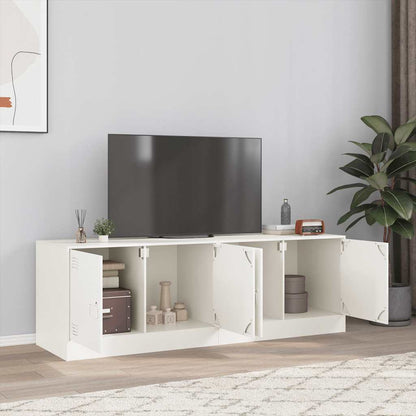 TV Cabinet 67x39x44 cm Steel White 2
