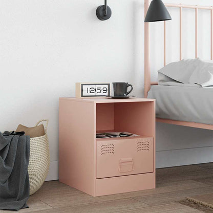 Bedside Cabinet 34,5x39x44 cm Steel Pink