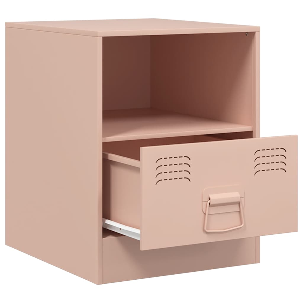 Bedside Cabinet 34,5x39x44 cm Steel Pink