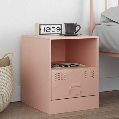 Bedside Cabinet 34,5x39x44 cm Steel Pink