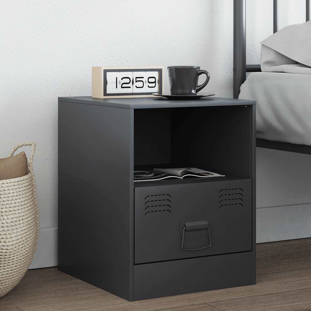 Bedside Cabinet 34,5x39x44 cm Steel Anthracite
