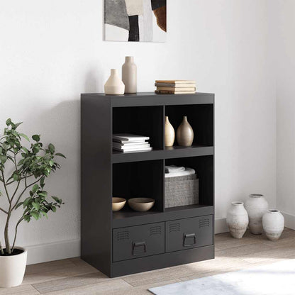 Highboard 67x39x95 cm Steel Black