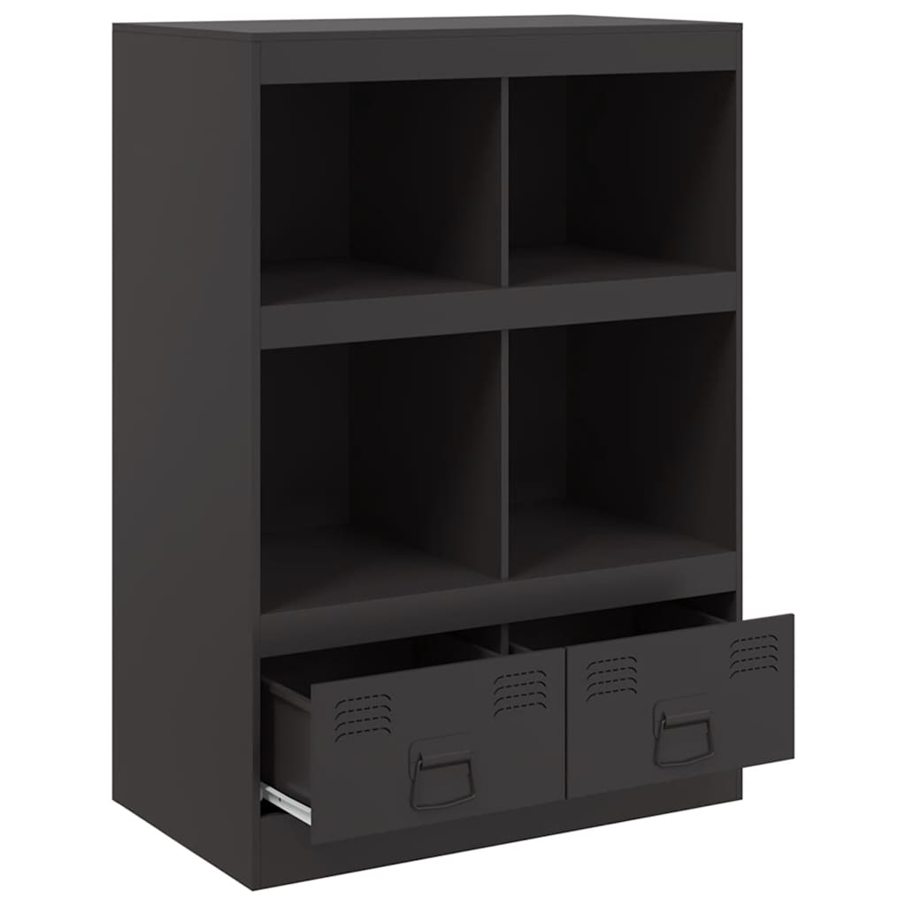 Highboard 67x39x95 cm Steel Black