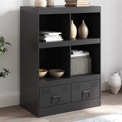 Highboard 67x39x95 cm Steel Black