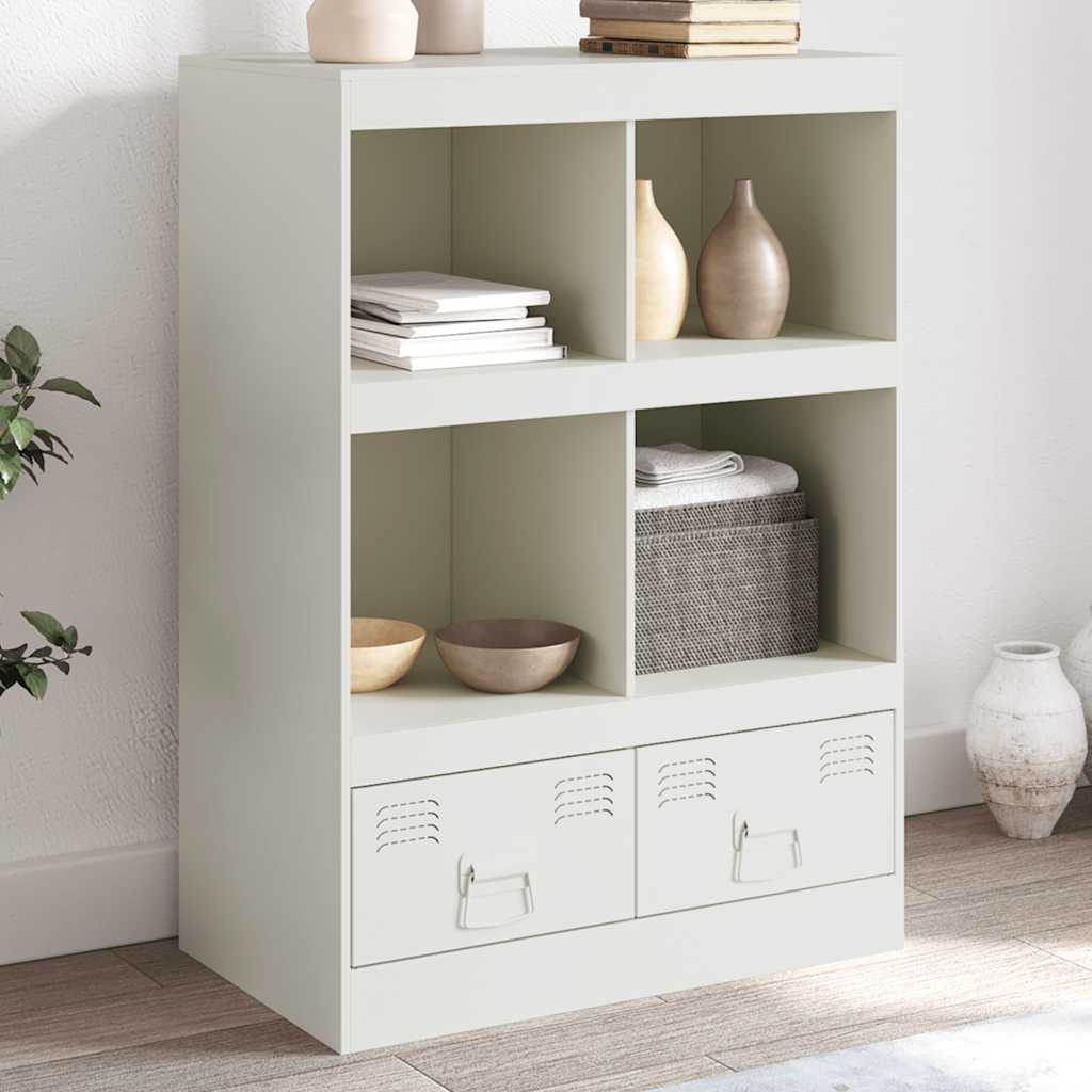 Highboard 67x39x95 cm Steel White