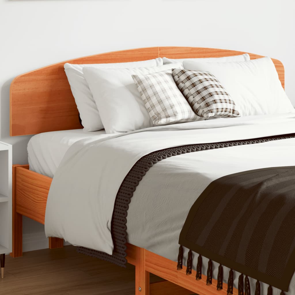 Headboard Solid Wood Pine Wax brown 135 cm
