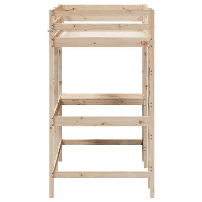 vidaXL Loft Bed without Mattress 100x200 cm Solid Wood Pine 5
