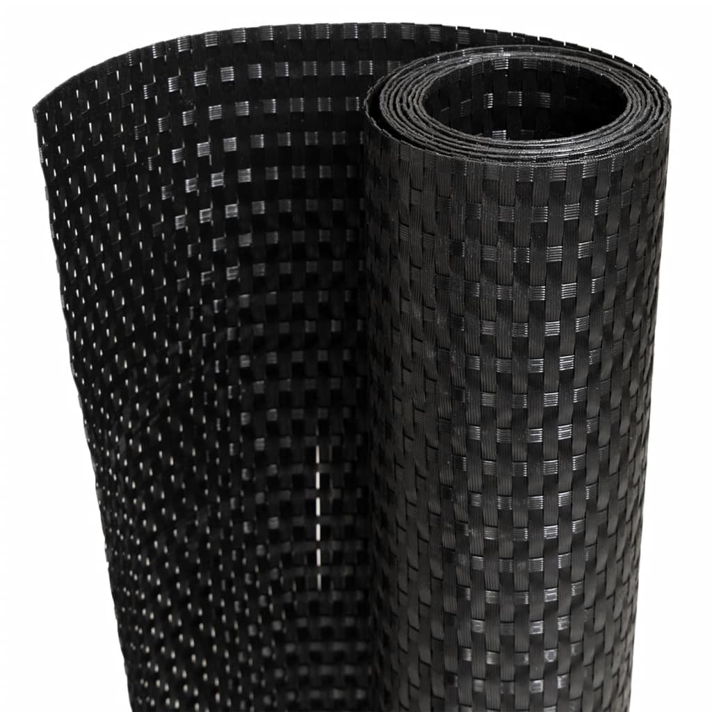 Balcony Screen 400x90 cm Poly Rattan Black