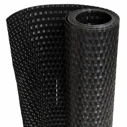 Balcony Screen 400x90 cm Poly Rattan Black
