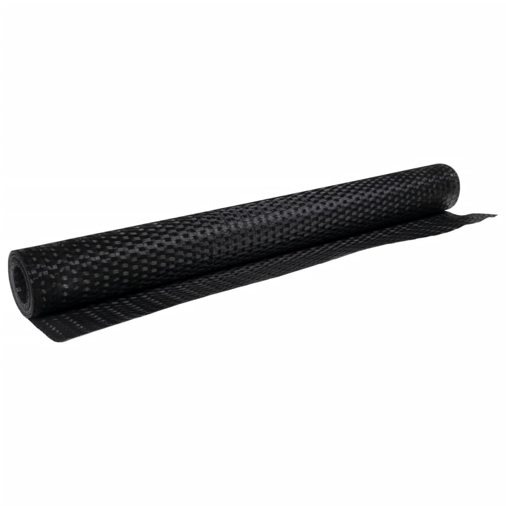 Balcony Screen 400x90 cm Poly Rattan Black