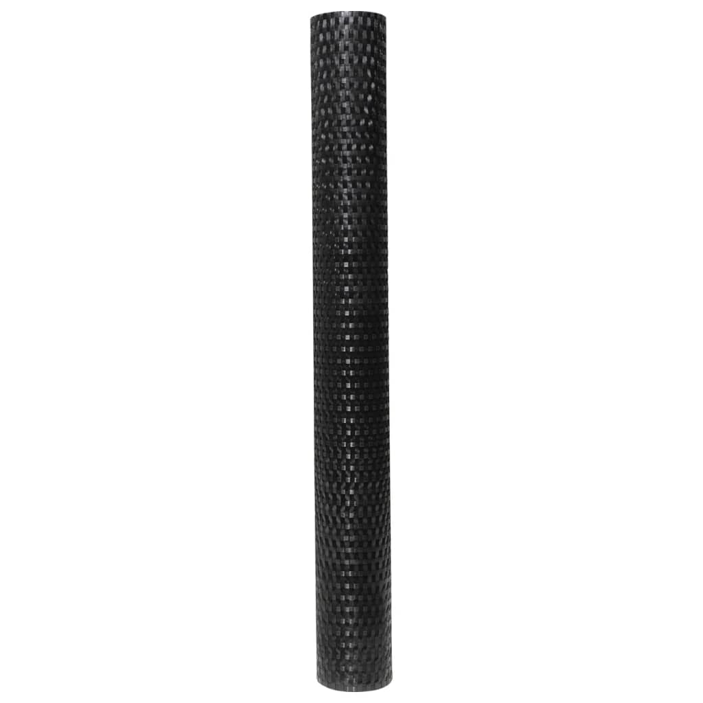 Balcony Screen 400x90 cm Poly Rattan Black
